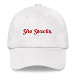 She Stacks Dad Hat