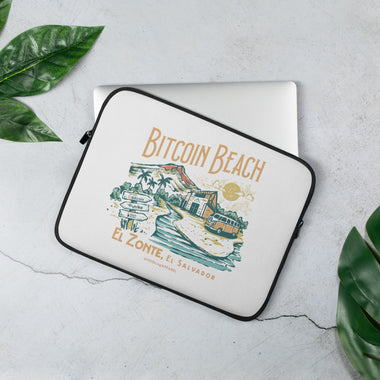 bitcoin beach laptop sleeve