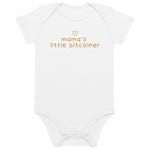 mama's little bitcoiner organic baby bodysuit