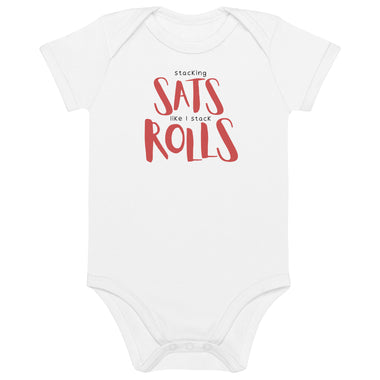Stacking Sats and Rolls Organic Baby Bodysuit