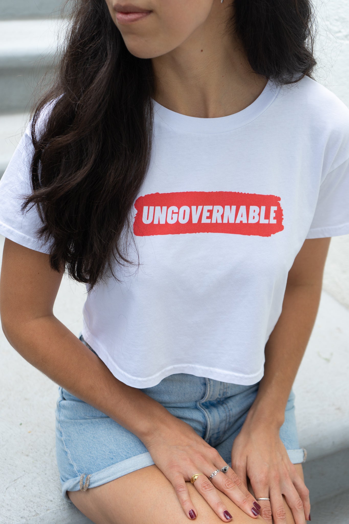 Crypto Fashion: Women's Ungovernable Crop Top T-Shirt