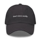 Dark Grey color don't trust verify dad hat