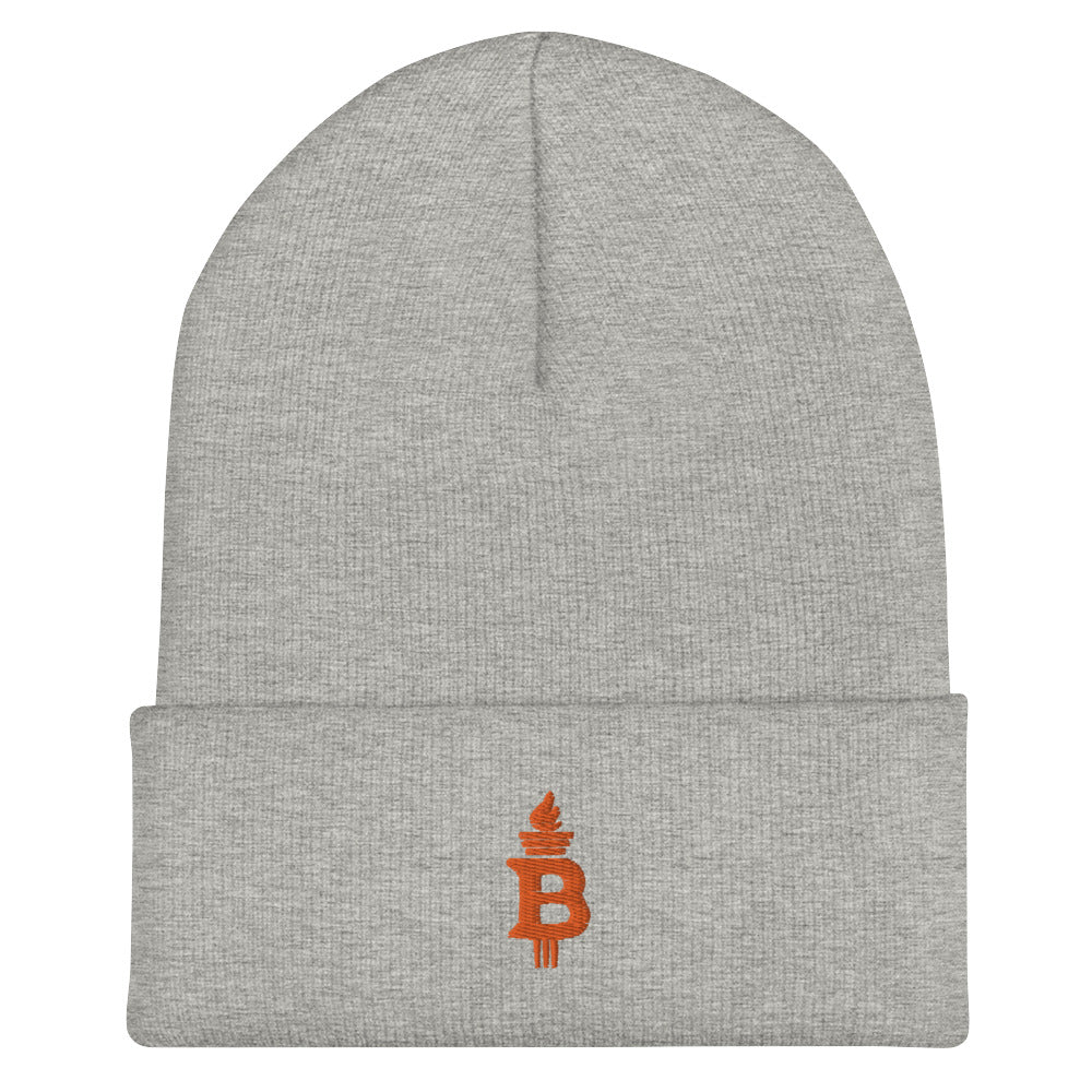  Bitcoin Is Liberty Beanie  Grey color Hat